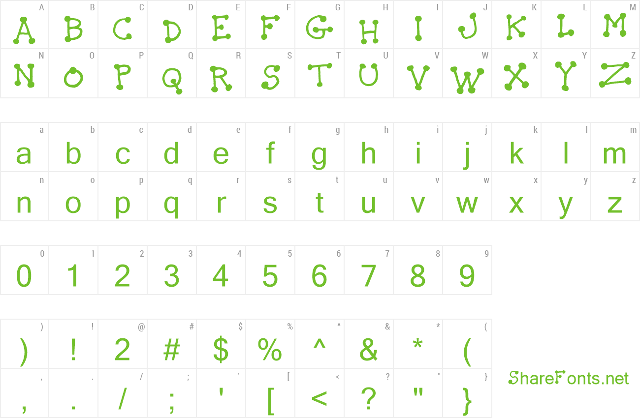 Font THE IDIOT preview